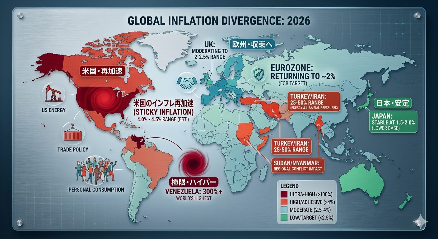 世界のインフレ地図